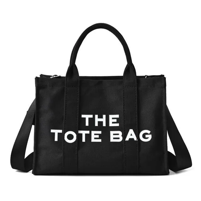 Skládací prostorná velká plátěná taška Transport Traveler Handbag black small