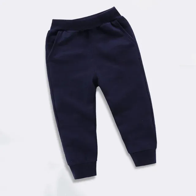 Boys casual comfortable fixed active sweatpants with elastic waist breathable sports pants for children Orange 8T