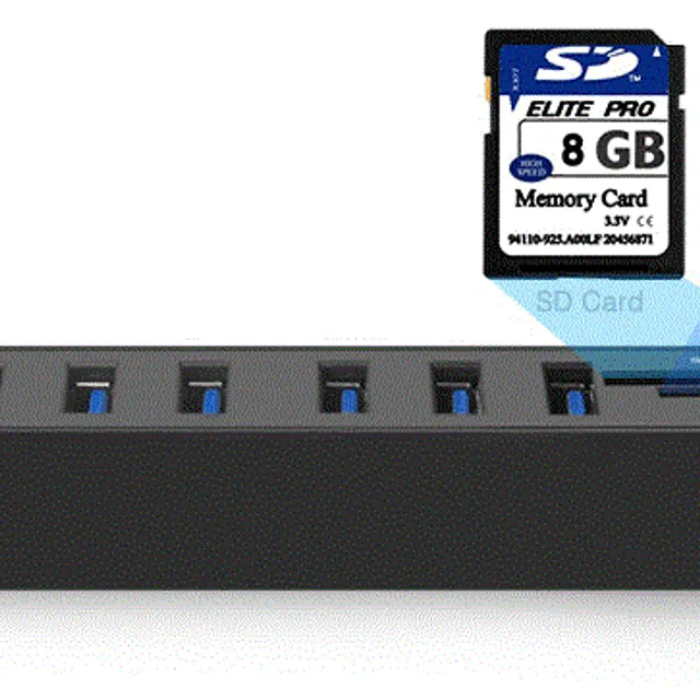 Vysokorychlostní rozbočovač USB HUB 2 v 1 Čtečka karet SD - 2 barvy