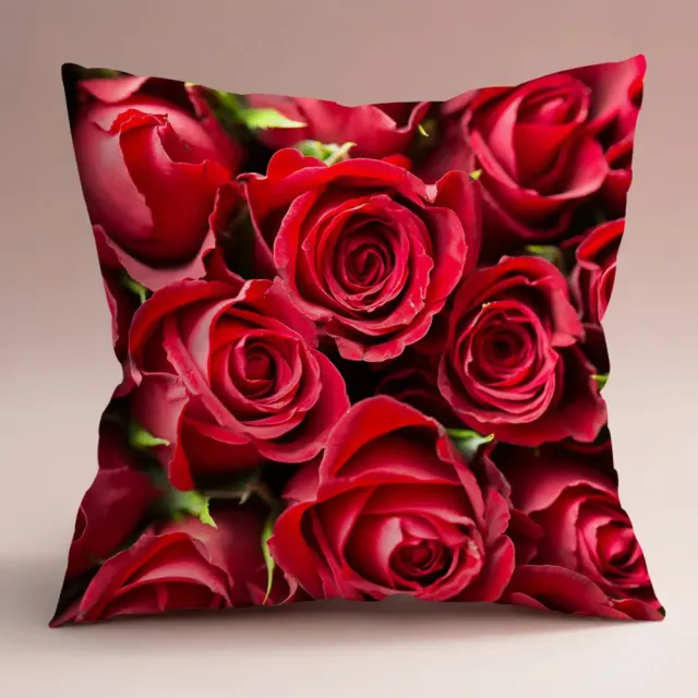 Gentle pillowcase with flower motif 45 x 45 cm