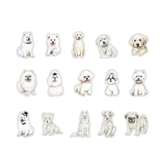 Trends decorative cute stickers into diaries and notebooks with a theme of dogs 30 pcs