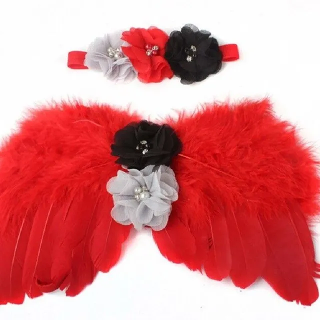 Girl's set to shoot angel wings and Stevie's headband 2