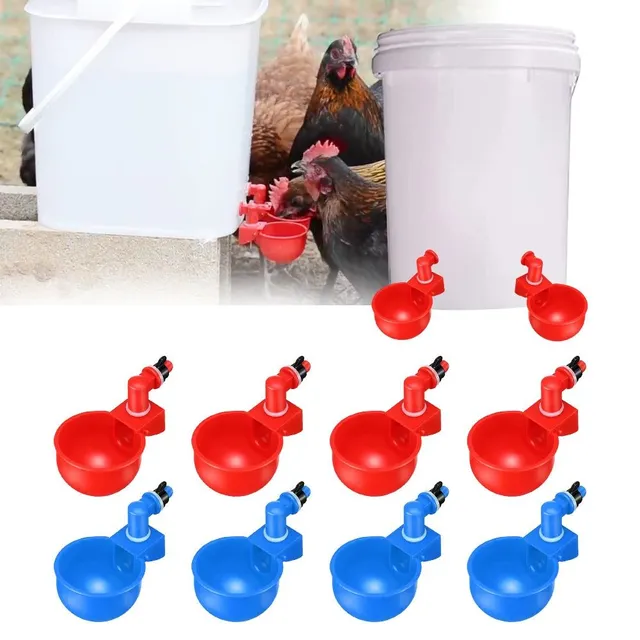 Automatický kuřecí pohár na vodu Křepelka Nipple Waterer Bowl Farm Coop Drůbež Pitná voda Krmítko pro kuřata Kachna Husa Turecko