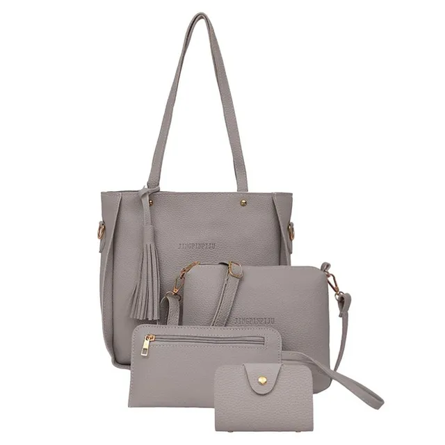 Luxury four-piece handbag set in different colour options