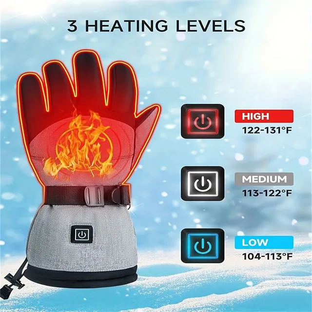 1 Couple High Quality Heating Handle, Unisex, Waterproof Touch Display, Battery Power, Adjustable Temperature, Suitable for Outdoor Cycling, Skiing, Hiking (with Pump On Battery, No Battery)
