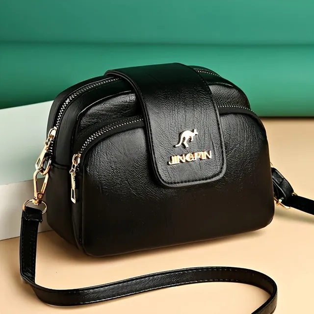 Moderní veganská crossbody kabelka - trendy jednobarevná přes rameno