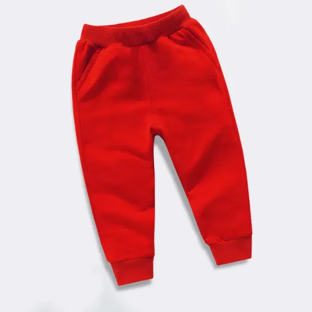 Boys casual comfortable fixed active sweatpants with elastic waist breathable sports pants for children Yellow 6T