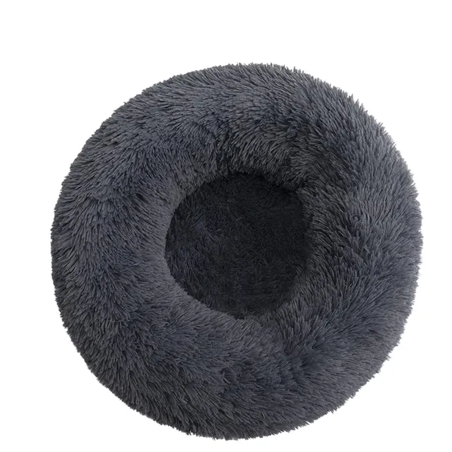 Round hairy bed for dogs and cats 40 cm