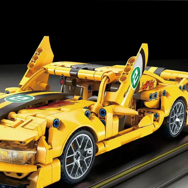 ToylinX City sports car kit 451 parts Luxury car racing vehicle with super racing dice Toys for children Boys' gift