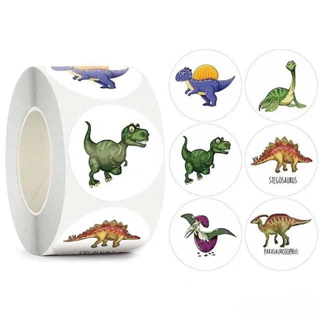 Children's cartoon stickers with dinosaurs - 100 pcs