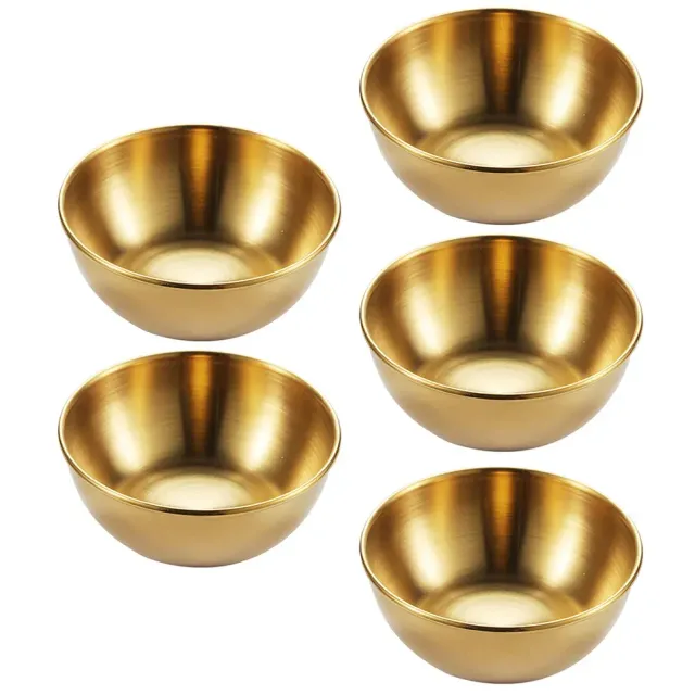 5 korean saucers for spices and seasonings made of stainless steel