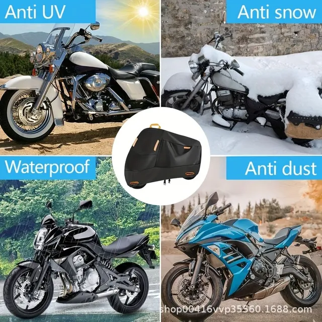 Waterproof motorcycle cover for all weather - Universal protection with reflective elements