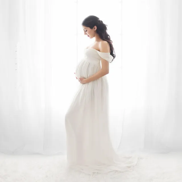 Nádherné šifónové tehotenské šaty