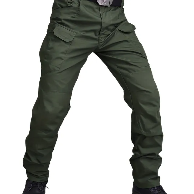 Men's waterproof tactical pants, durable combat cargo pants with multiple pockets for outdoor