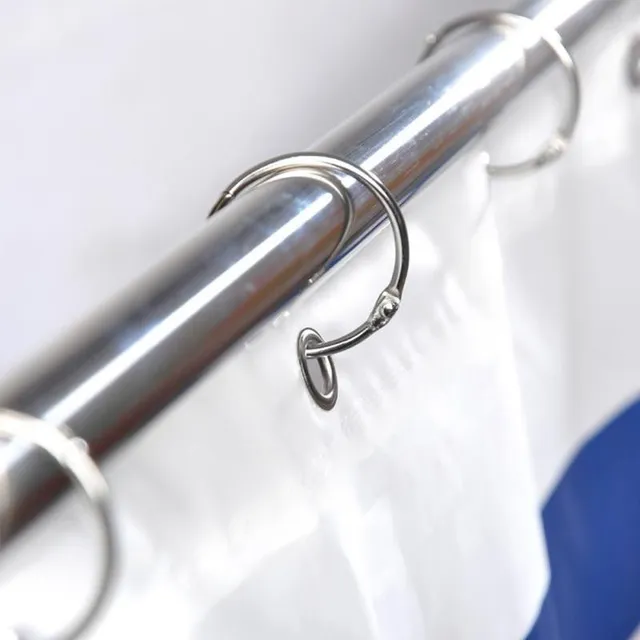 Metal hooks for shower curtain 12 pcs