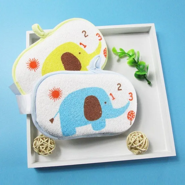 Baby sponge for washing with elephant - 3 colors