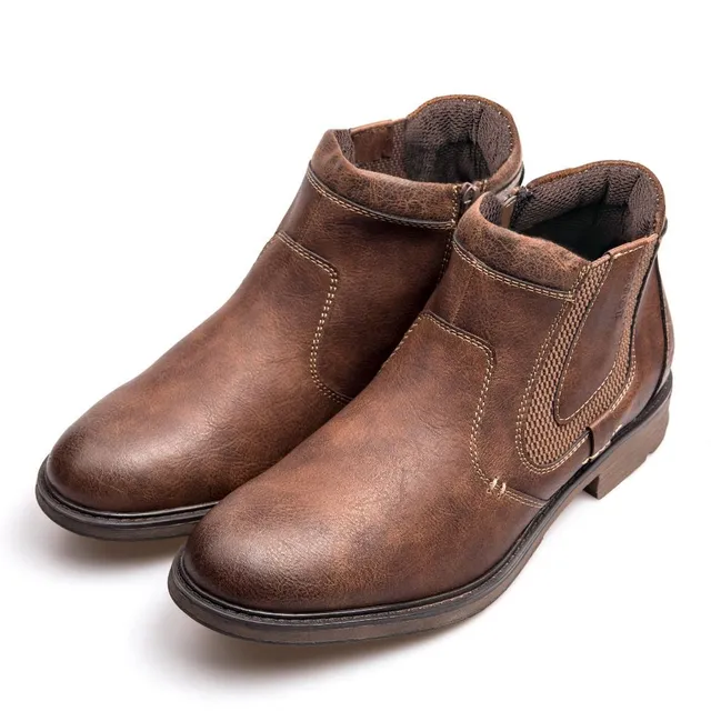 Men's luxury leather Farrell autumn boots