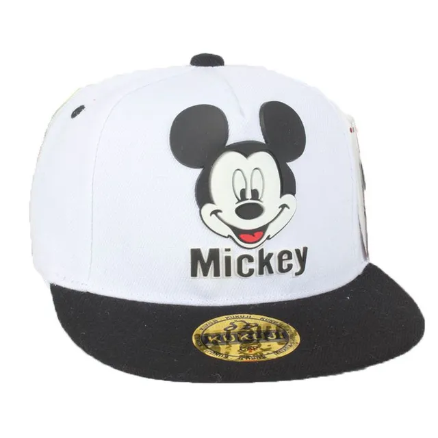 Kids stylish cap with Mickey Mouse patch - różne kolory