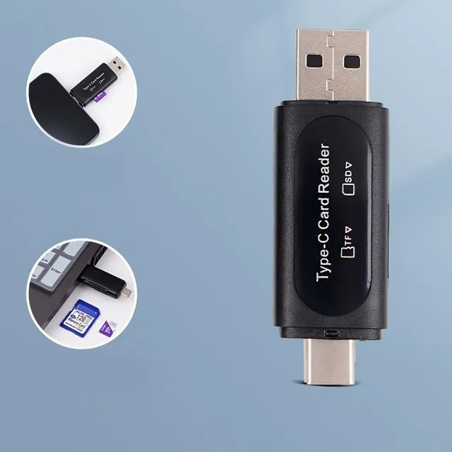 Universal memory card reader 4 in 1 USB-C/USB-A