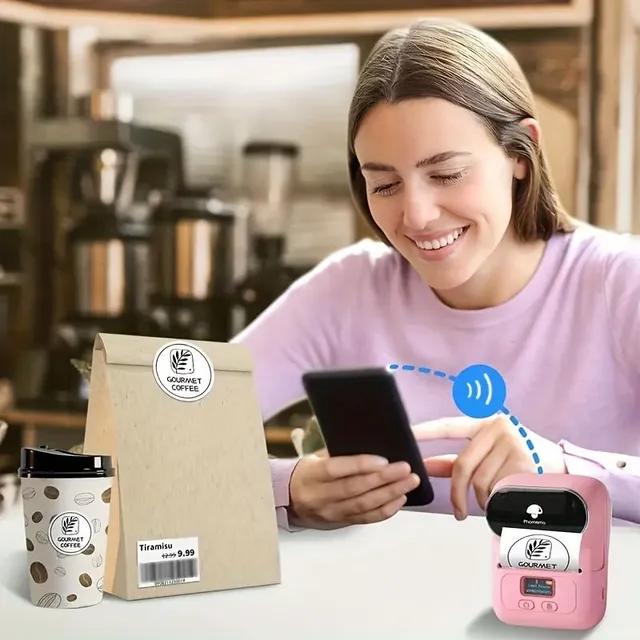 Phomemo M110: Mini Thermo Label Printer for Address, Products, Small Businesses and Stickers