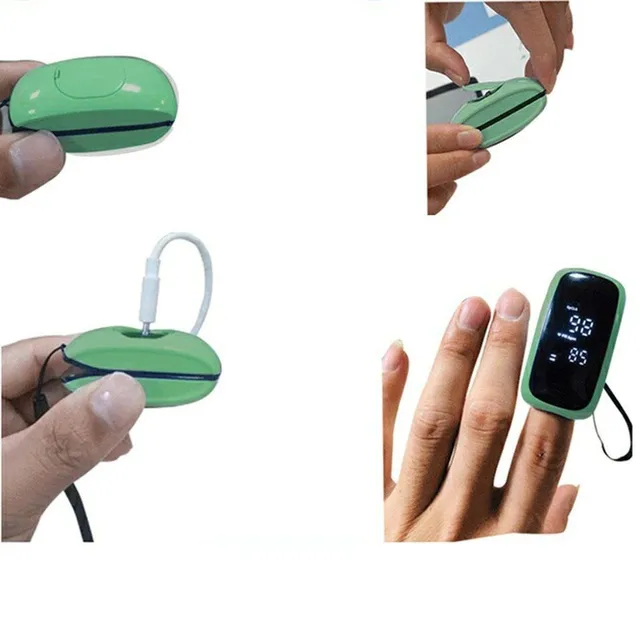 Přenosný prstový pulzní oxymetr - monitor nasycení krve kyslíkem