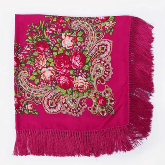 Ladies scarf with flowers - 12 colours