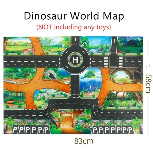 Maty do zabawy z dinozaurami Road For Kids