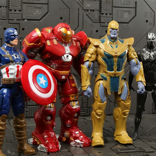 Action figures of popular superheroes