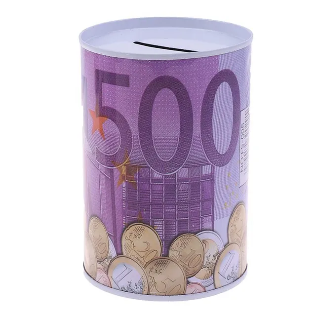 Cufăr bancar practic în formă de cilindru cu design Money