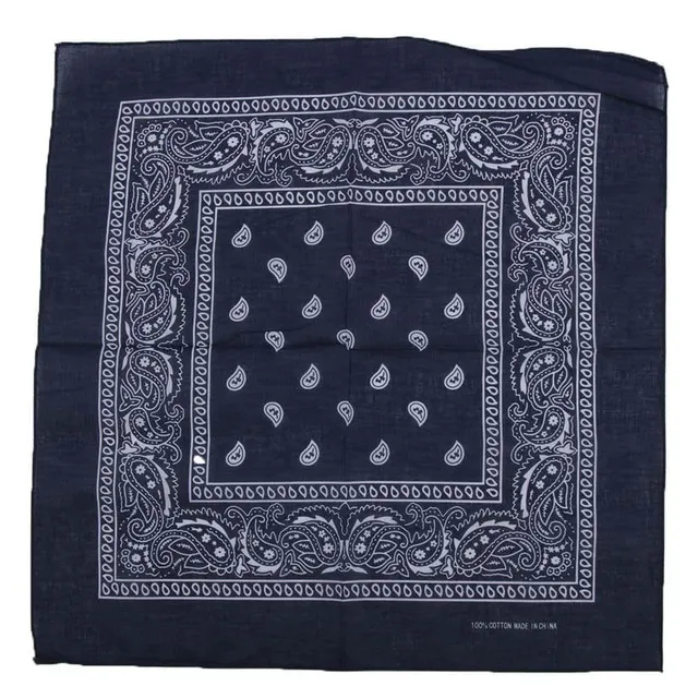 Luksusowy Hip-Hop Bandana Scarf unisex navy