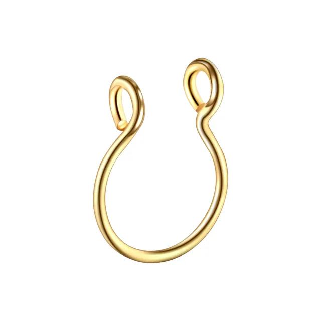 Fake nose piercing ring rose gold Elida