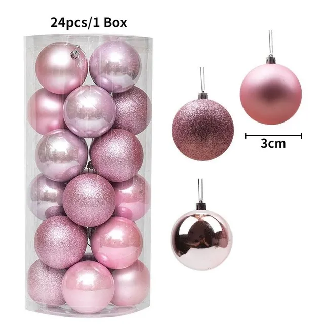 Trendy Christmas tree balls in different colours Bianca