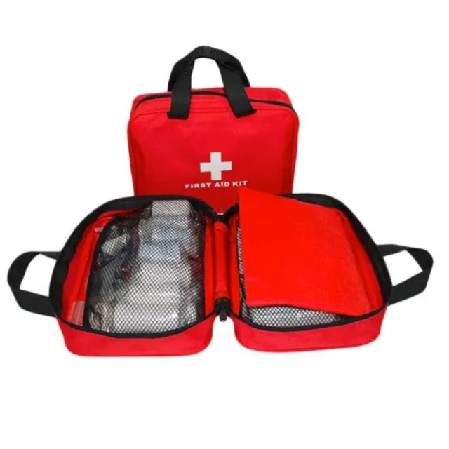 Portable bag for a first aid kit for outdoor rescue and storage of medicines