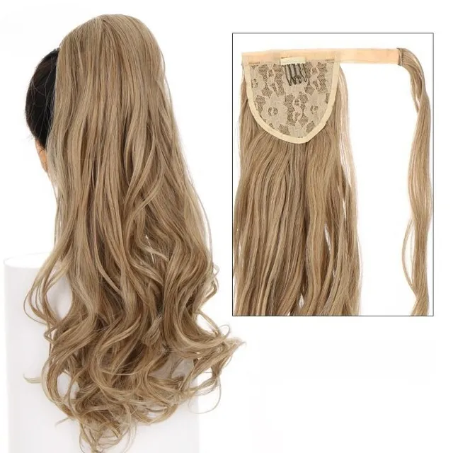 Women's long synthetic hair extensions for thickening hair