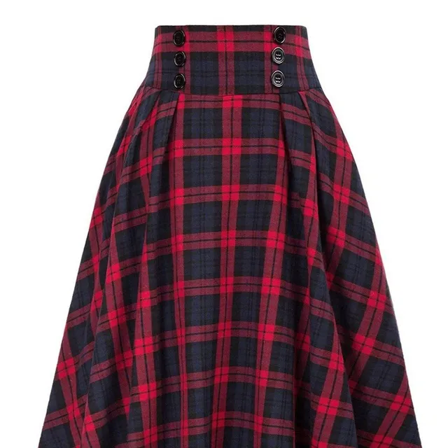 Women's fashion wool skirt with high waist