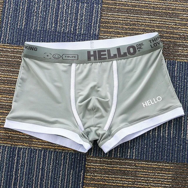 Men's comfortable modern stylish boxer shorts with Hello in interesting colours