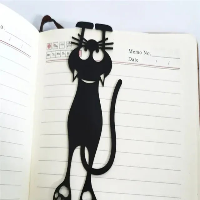 3D tab with cartoon black cat