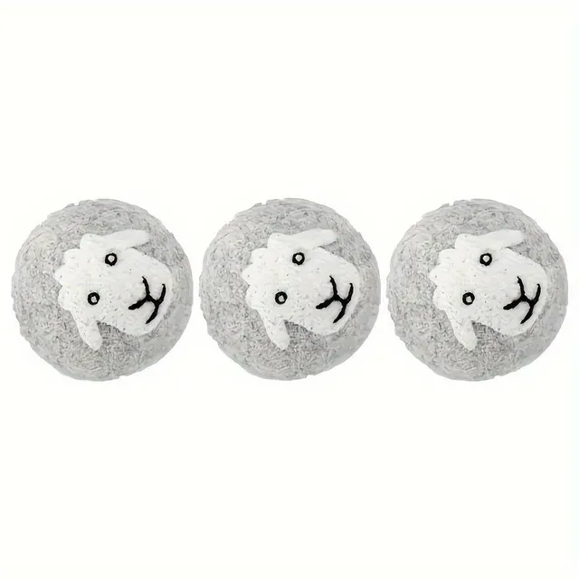 3 pcs Organic drying balls made of wool