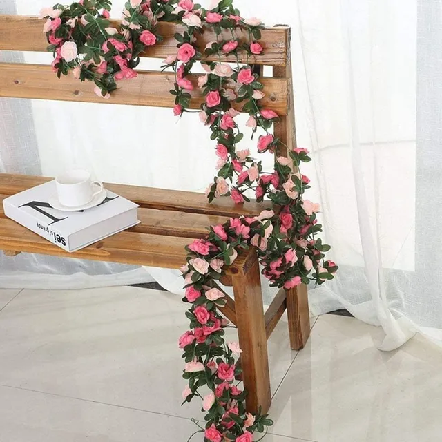 Artificial floral garland to revive the interior