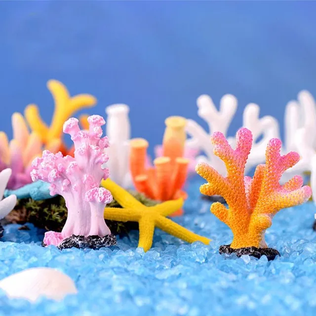 Artificial coral into the aquarium