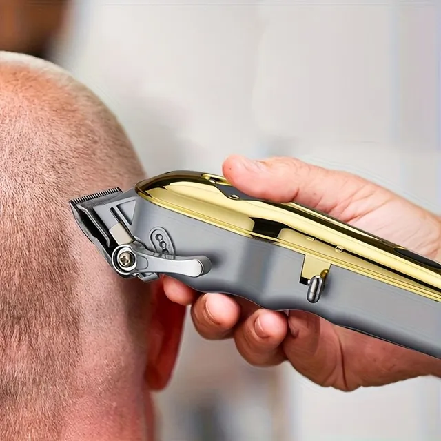 Profesionální bezdrátový zastřihovač vlasů a vousů s LED displejem a USB nabíjením