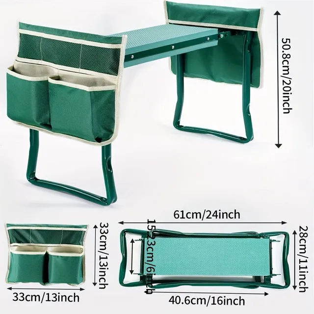 Kneeling bench and seat 2v1 with tool storage and soft padding from EVA foam