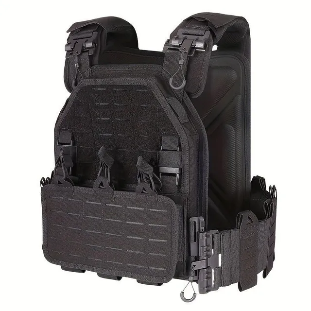 Tactical waterproof and durable vest with MOLLE compatibility for outdoor training - 1000D strength