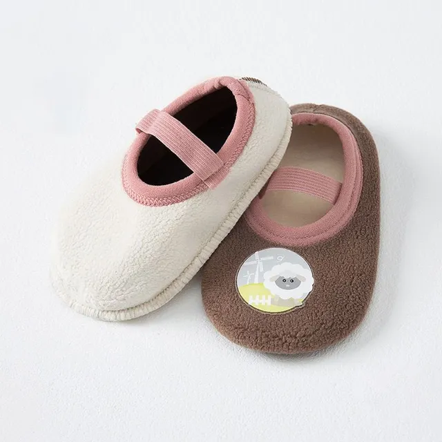 Dětské moderní stylové originální jednobarevné boty pro první chození s potiskem Bridget