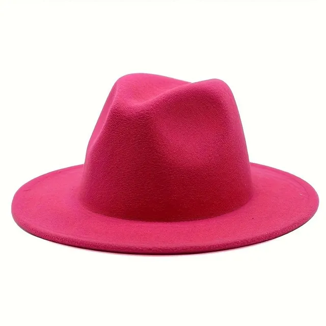 Cappello Fedora unisex in colori bonbon - Cappello classico a tesa larga, in feltro in stile jazz - Trilby