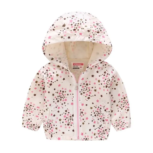 Girls spring and autumn windbreakers with hood