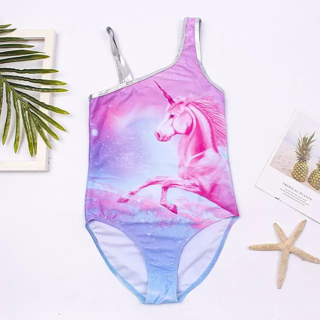Girls luxury swimsuit with mermaid scales
