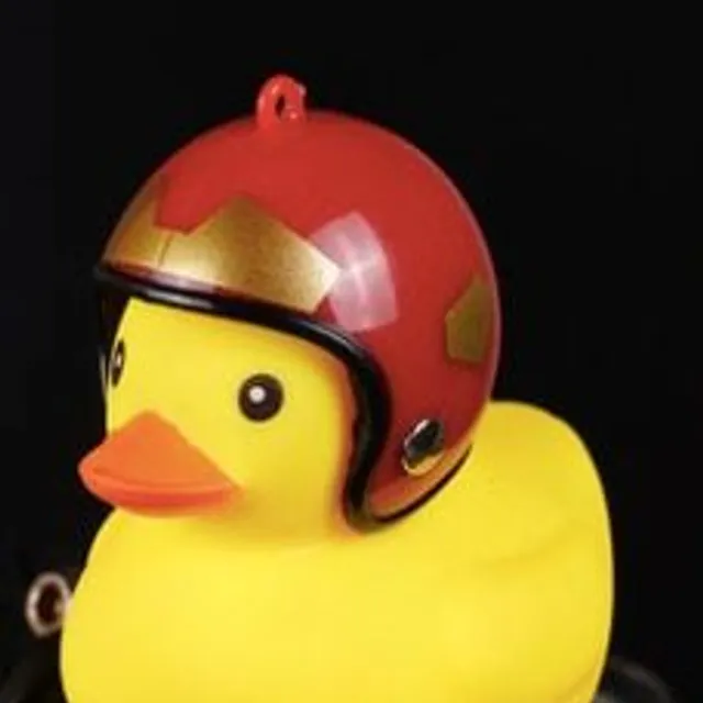 Cute bell for a child's wheel in the form of a duck iron-man