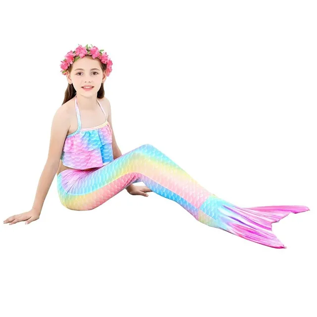 Girls Cute Swimsuit Mermaid