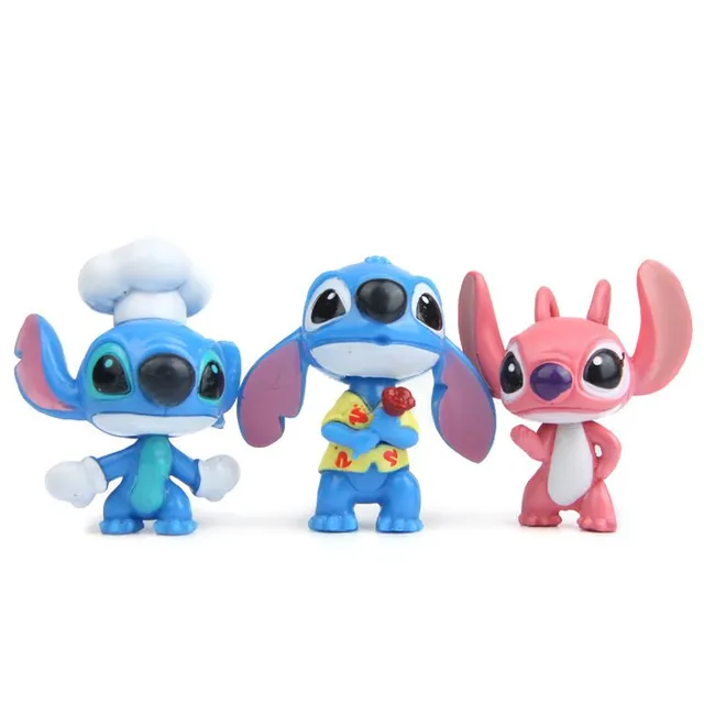Kids creative set of figures popular animated characters Stitch - 10 pcs